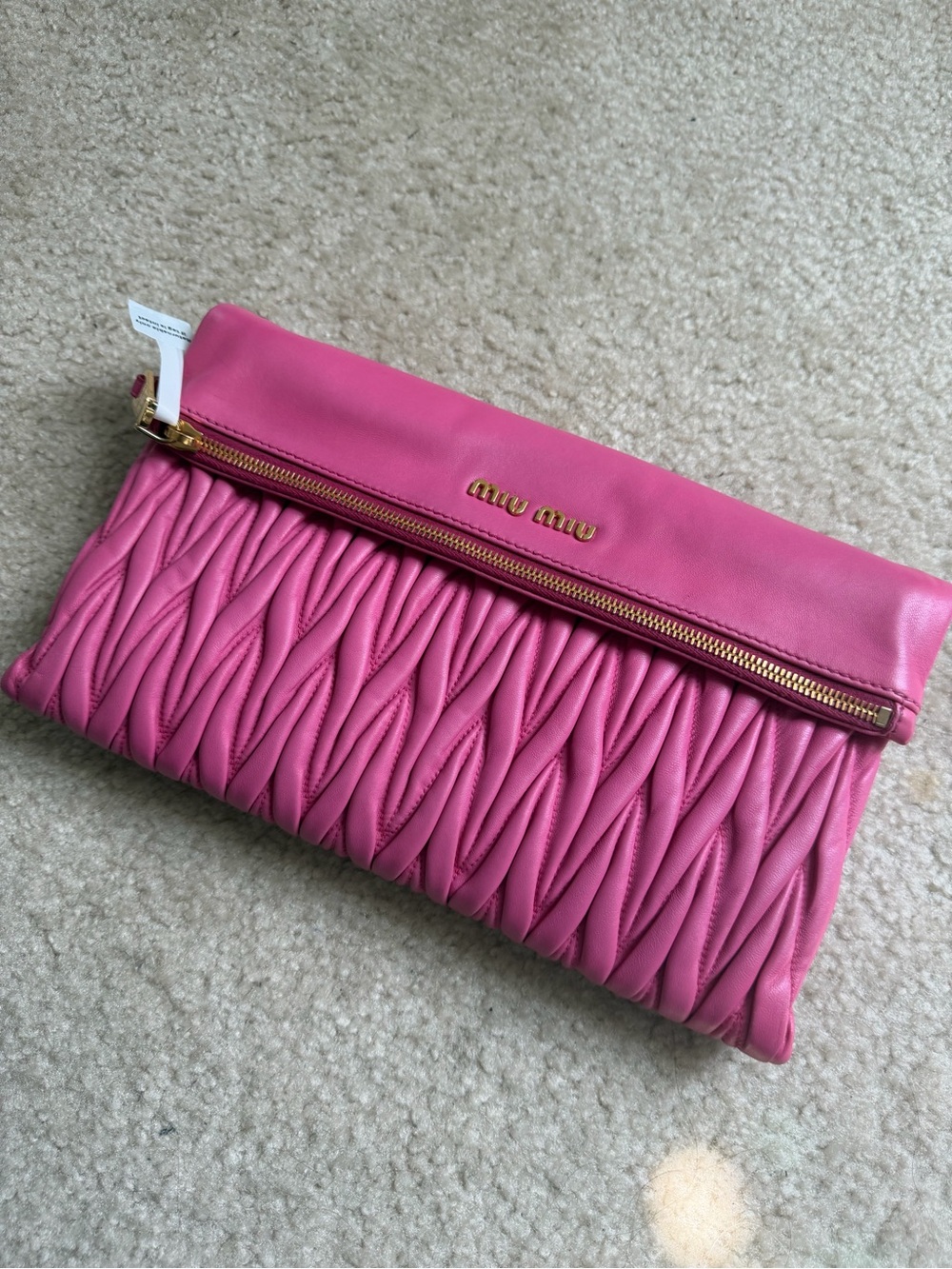 Miu Miu Pink Matelassé Leather Clutch and crossbody - Picture 7 of 7